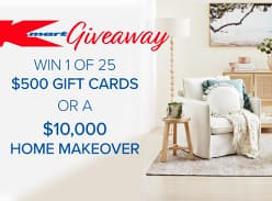 Win 1 of 25 $500 gift cards or a $10,000 home makeover