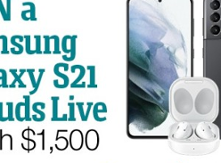 Win 1 of 2 Samsung Galaxy S21 & Buds Live Bundles
