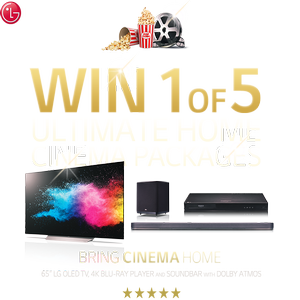 Win 1 of 5 LG Home Cinema Packages