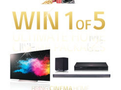 Win 1 of 5 LG Home Cinema Packages
