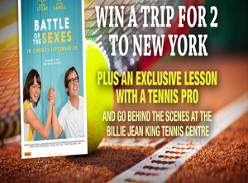 Win a Trip to New York for 2 plus a lesson with a tennis pro
