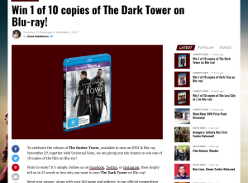 Win 1 of 10 copies of The Dark Tower on Blu-ray