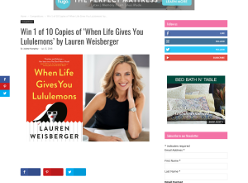 Win 1 of 10 Copies of ‘When Life Gives You Lululemons’ by Lauren Weisberger