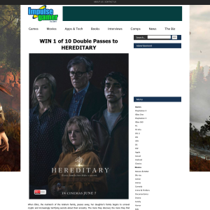 Win 1 of 10 Double Passes to Hereditary