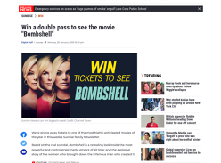Win 1 of 10 double passes to see Bombshell!
