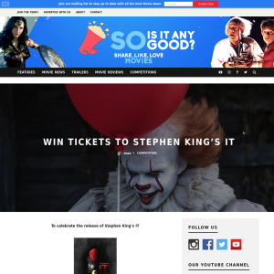 Win 1 of 10 Double Passes to See 'IT'