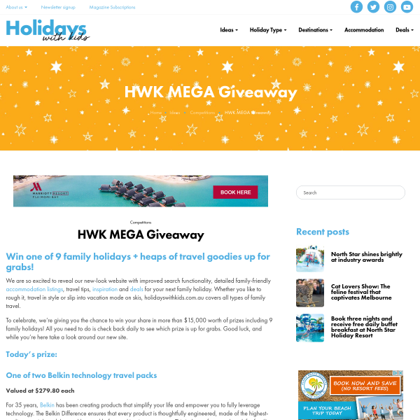 Win 1 of 10 Family Holidays & More