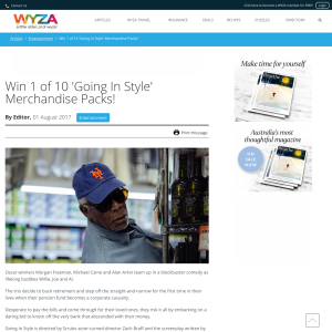 Win 1 of 10 'Going In Style' Merchandise Packs