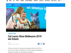 Win 1 of 10 Passes to The Cat Lovers Show + a Trouble & Trix Litter Hamper