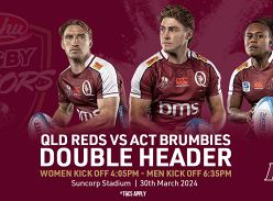 Win 1 of 10 Super Rugby Family Tickets to Queensland Reds Rugby Double Header