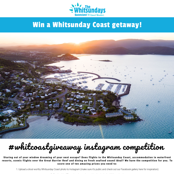 Win 1 of 10 Tropical Whitsundays Getaways