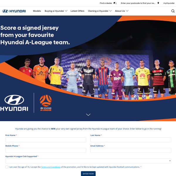 Win 1 of 11 Signed Hyundai A-League Club Jerseys