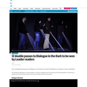 Win 1 of 12 double passes to Dialogue in the Dark