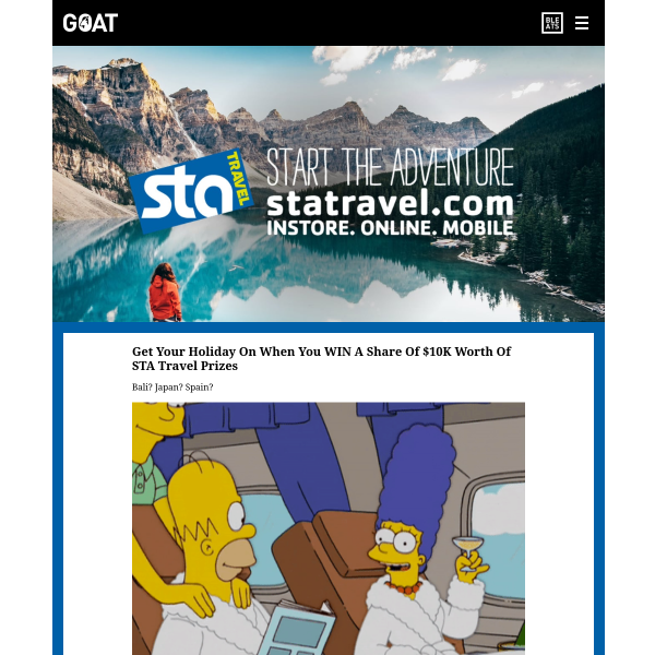 Win 1 of 154 $30-$1,000 STA Travel/ISIC Gift Cards
