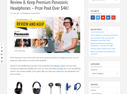Win 1 of 16 Chances to Review and Keep a Pair of Panasonic Wireless Headphones