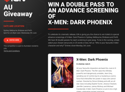 Win 1 of 160 Advanced Screening Double Passes to X-Men: Dark Phoenix