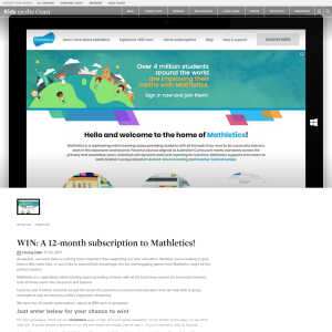Win 1 of 2 12 Months Mathletic Subscriptions