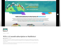 Win 1 of 2 12 Months Mathletic Subscriptions