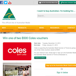 Win 1 of 2 $500 'Coles' gift cards!