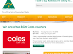 Win 1 of 2 $500 'Coles' gift cards!