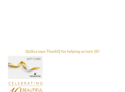 Win 1 of 2 $500 'Swarovski' gift cards or 1 of 50 'Qsilica' $50 gift cards!