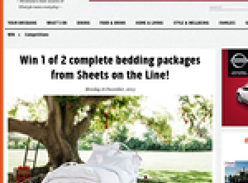 Win 1 of 2 complete bedding packages!