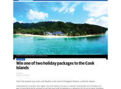 Win 1 of 2 Cook Islands Holiday Packages