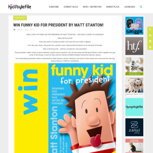 Win 1 of 2 copies of Funny Kid For President (book) by Matt Stanton