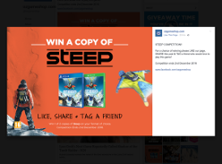Win 1 of 2 copies of 'Steep' for either the PS4 or XBOX One!