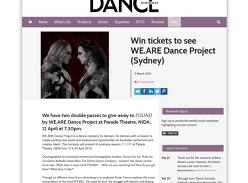 Win 1 of 2 DPs to FOUND by WE.ARE Dance Project at Parade Theatre