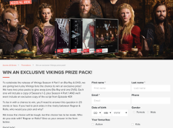 Win 1 of 2 exclusive 'Vikings' prize packs!