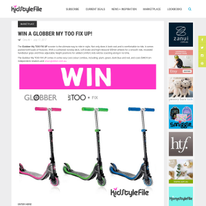 Win 1 of 2 Globber My TOO FIX UP scooters