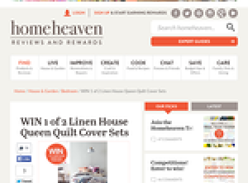 Win 1 of 2 Linen House Queen Quilt Cover sets!