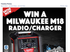 Win 1 of 2 Milwaukee M18 Radio/Chargers!