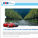Win 1 of 2 new Holdens + $1,000 to be won monthly!