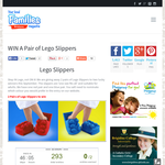 Win 1 of 2 pairs of LEGO slippers!