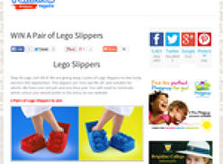 Win 1 of 2 pairs of LEGO slippers!