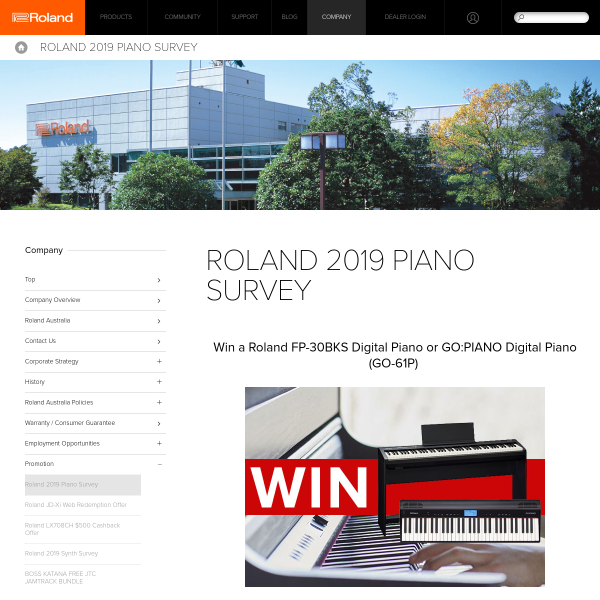 Win 1 of 2 Roland Digital Pianos