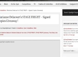Win 1 of 2 signed copies of STAGE FRIGHT