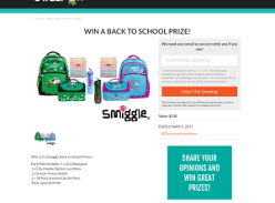 Win 1 of 2 Smiggle 'Back to School' prizes, valued at $129.80 each!