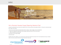 Win 1 of 2 Trips for 2 to Hawaii