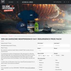 Win 1 of 20 awesome 'Independence Day: Resurgence' prize packs!