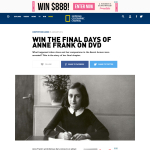Win 1 of 20 copies of 'The Final Days of Anne Frank' on DVD!