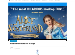 Win 1 of 20 double pass to Alice in Wonderland