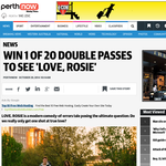 Win 1 of 20 double passes to see Love, Rosie