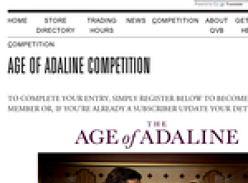 Win 1 of 20 double passes to see 'The Age of Adaline'!