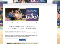 Win 1 of 20 family passes to Paradise Country?s Festival on the Farm