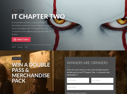 Win 1 of 20 IT Chapter Two Double Pass & Merchandise Packs Worth $182.83