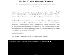 Win 1 of 20 Patrick Melrose DVD series