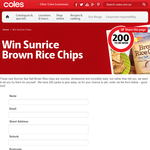 Win 1 of 200 'Sunrice' Brown Rice Chips!